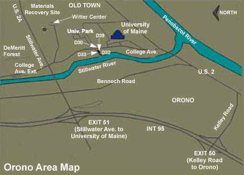 University of Maine Area Map.